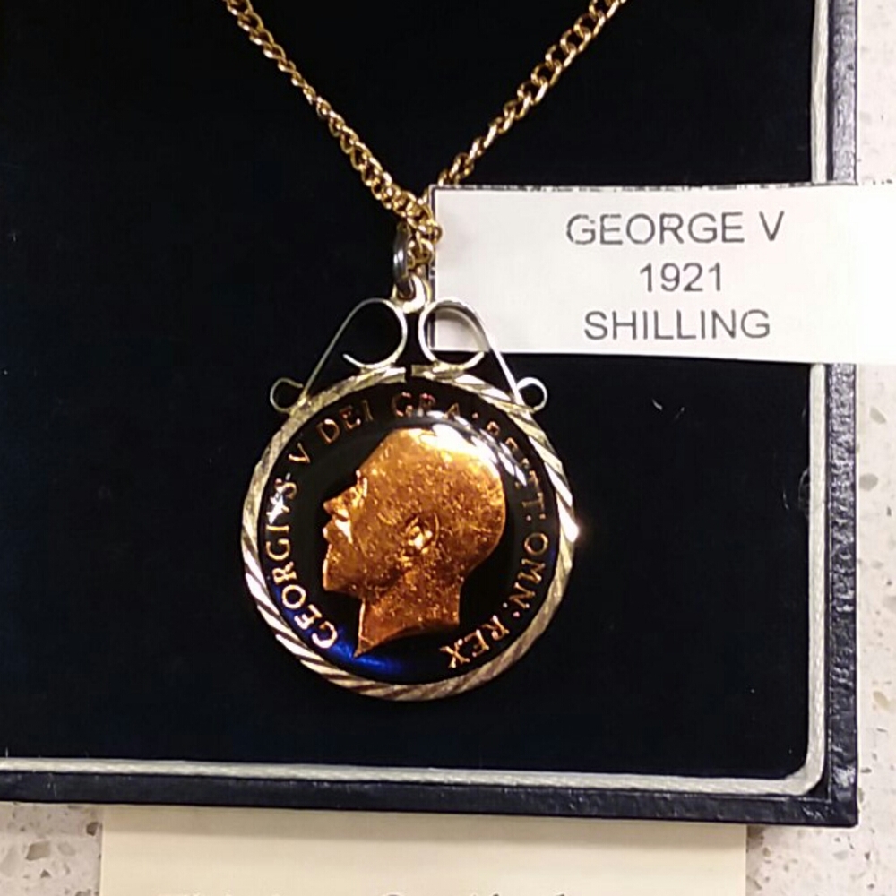 HRH King George V coin necklace